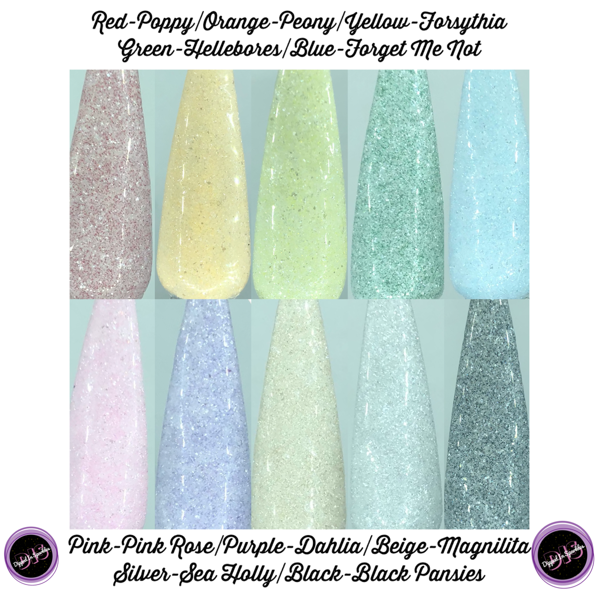 Entire Pastel Glitter Set (10 Colors) – Dipped In Sparkles